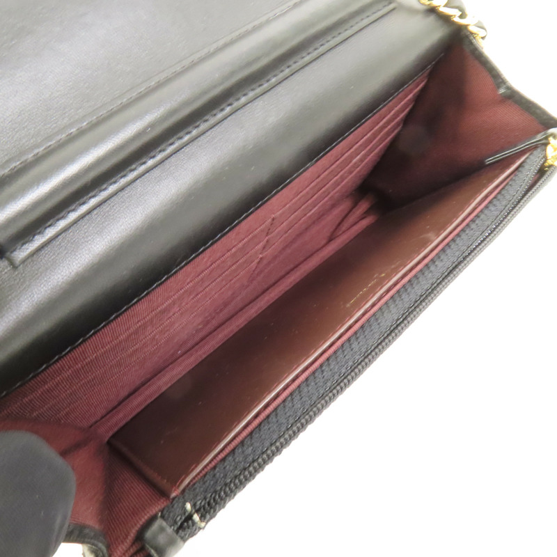 CHANEL 羊皮皮革WOC Wallet On Chain金扣鏈帶肩背袋-4
