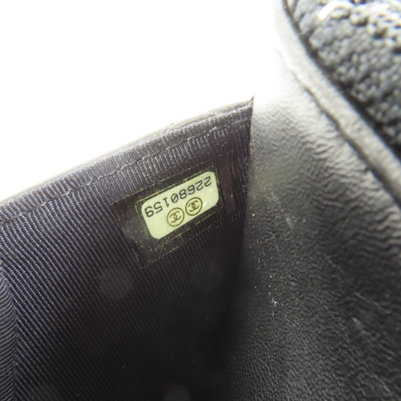 CHANEL 羊皮皮革WOC Wallet On Chain金扣鏈帶肩背袋-9