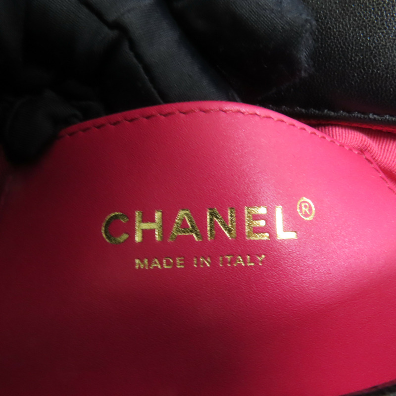 CHANEL 羊皮皮革Chain Shoulder金扣鏈帶肩背袋-7