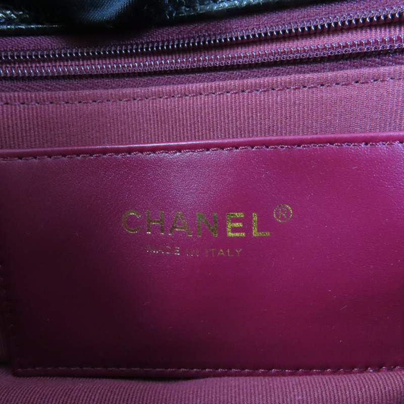 CHANEL 牛皮皮革Chain Shoulder金扣肩背袋-8