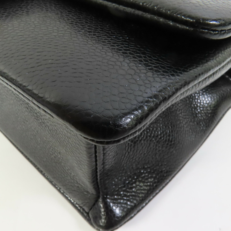 CHANEL 牛皮皮革Chain Shoulder金扣肩背袋-13