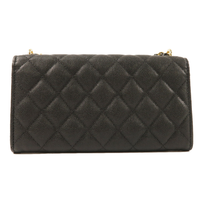 CHANEL 牛皮皮革Wallet On Chain金扣鏈帶肩背袋-1