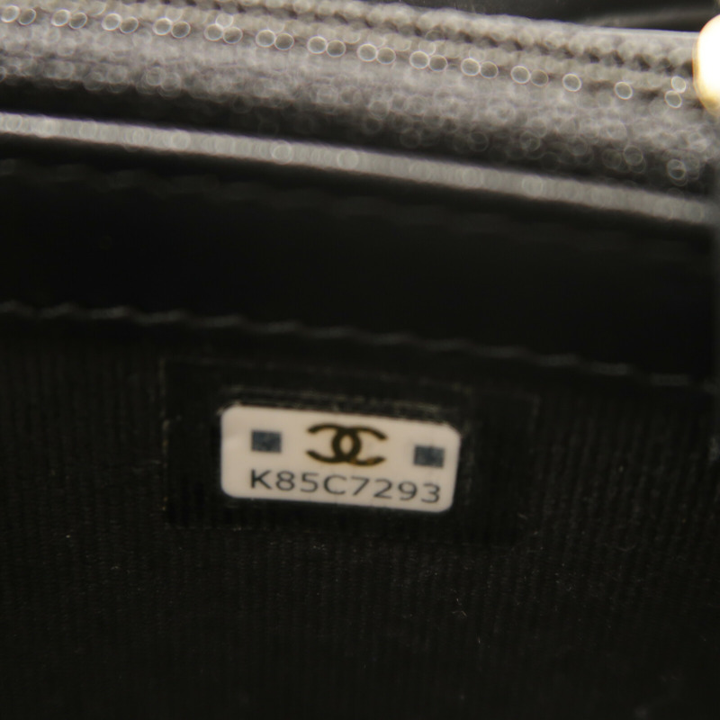 CHANEL 牛皮皮革Wallet On Chain金扣鏈帶肩背袋-6