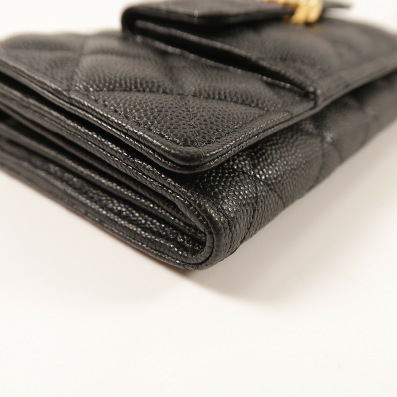 CHANEL 牛皮皮革Wallet On Chain金扣鏈帶肩背袋-9