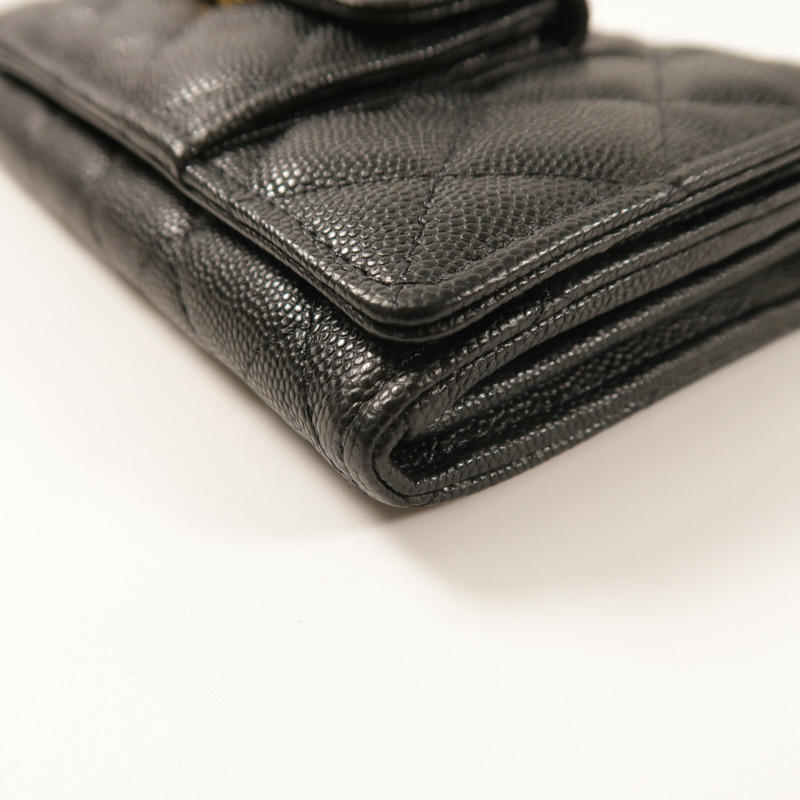 CHANEL 牛皮皮革Wallet On Chain金扣鏈帶肩背袋-10