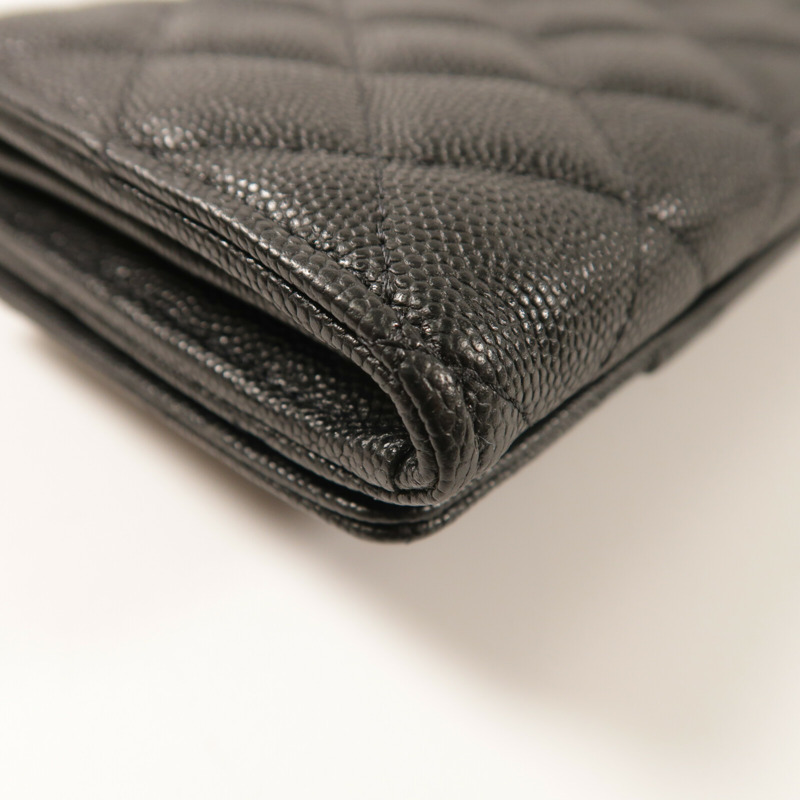 CHANEL 牛皮皮革Wallet On Chain金扣鏈帶肩背袋-11