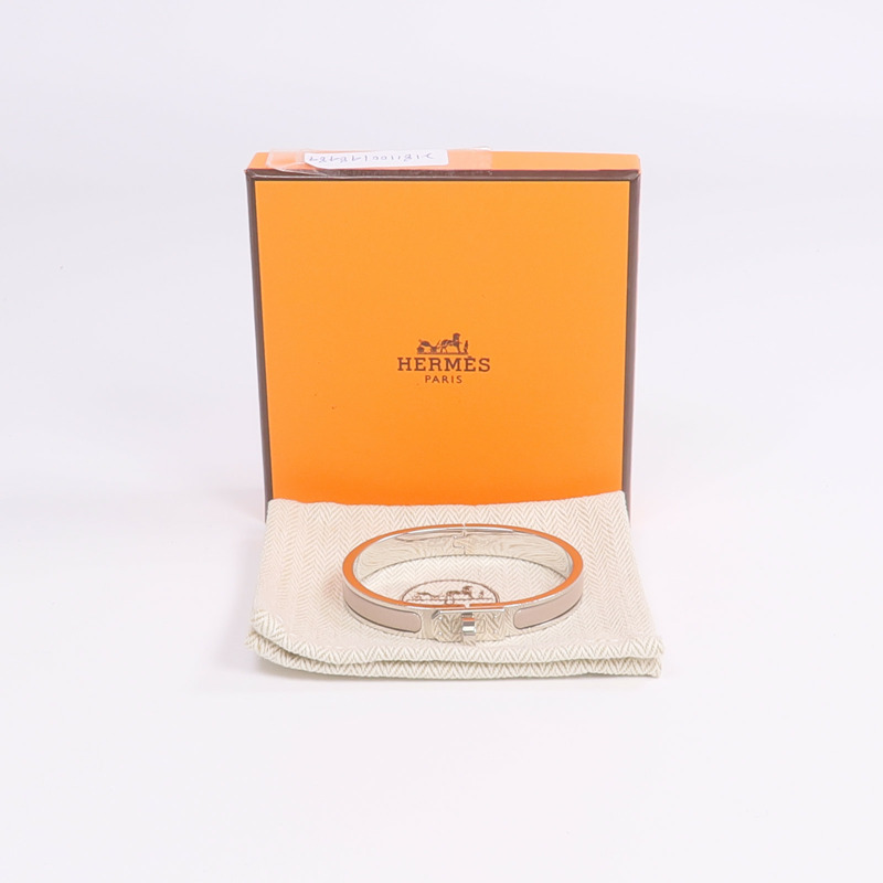 HERMES 金屬/琺瑯Mini Clic Kelly Bracelet手鐲-9