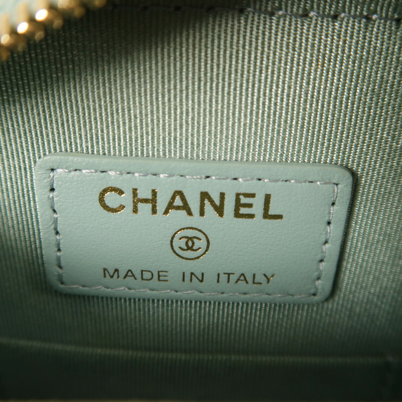 CHANEL 牛皮皮革Phone Case With Chain金扣鏈帶肩背袋-5