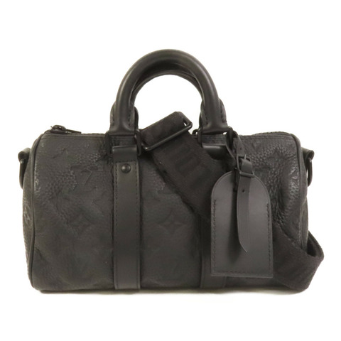LOUIS VUITTON Taurillon Monogram Keepall Bandouliere 25手挽肩背兩用袋