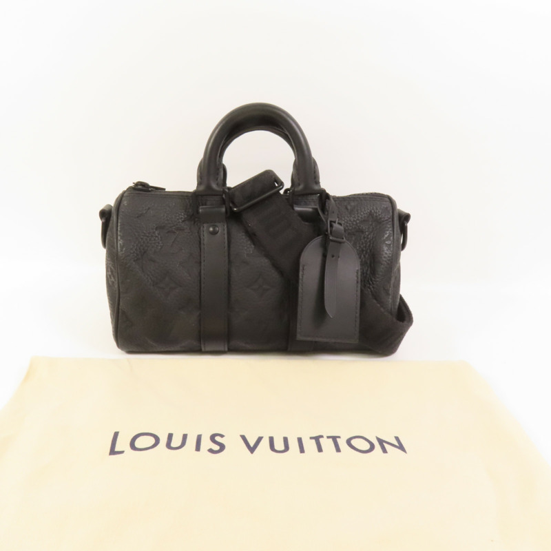 LOUIS VUITTON Taurillon Monogram Keepall Bandouliere 25手挽肩背兩用袋-9