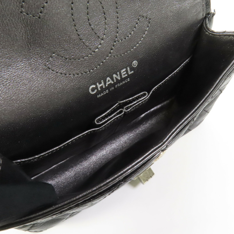 CHANEL 牛皮皮革2.55 20cm鏈帶肩背袋-4