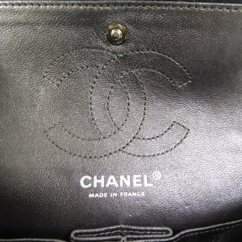CHANEL 牛皮皮革2.55 20cm鏈帶肩背袋-7