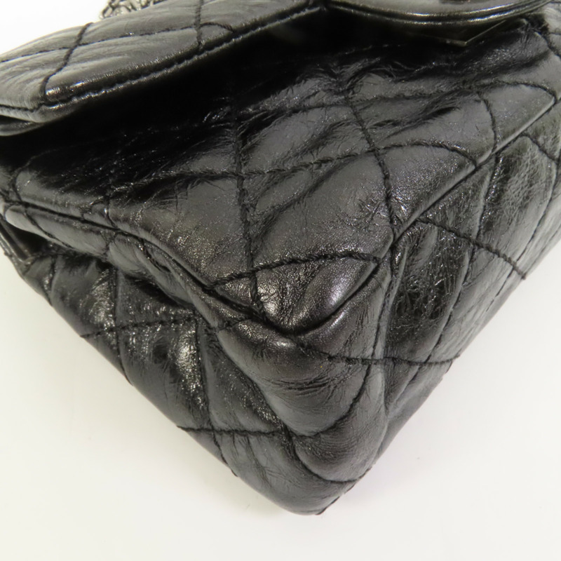 CHANEL 牛皮皮革2.55 20cm鏈帶肩背袋-11