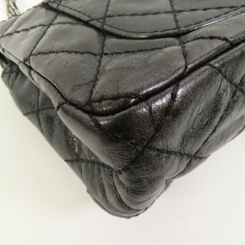 CHANEL 牛皮皮革2.55 20cm鏈帶肩背袋-12