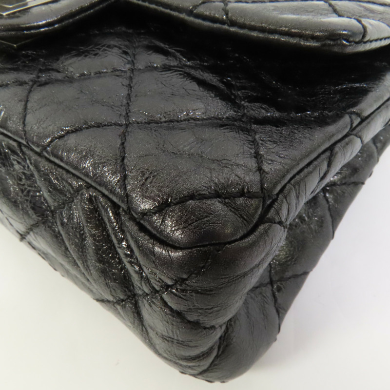 CHANEL 牛皮皮革2.55 20cm鏈帶肩背袋-13