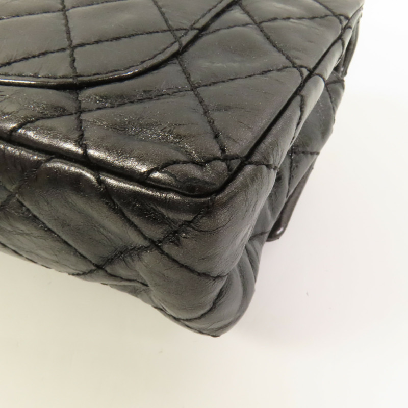 CHANEL 牛皮皮革2.55 20cm鏈帶肩背袋-14