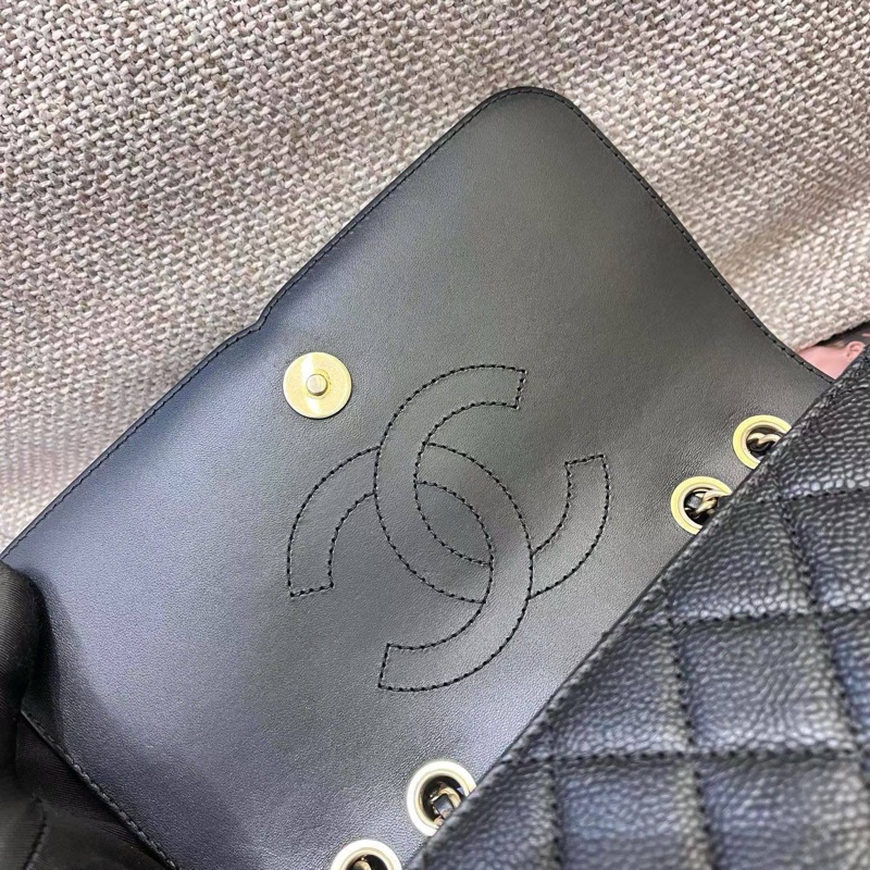 Chanel香奈兒黑金荔枝紋牛皮vanity-3