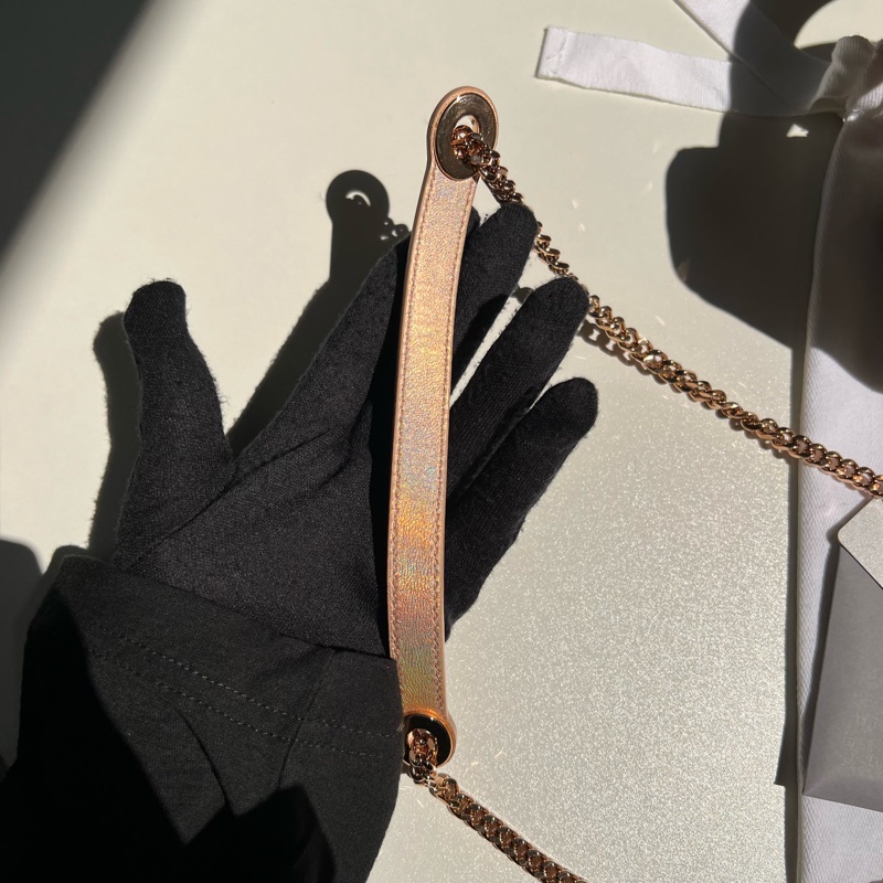 Dior三格香檳粉黛妃包-15