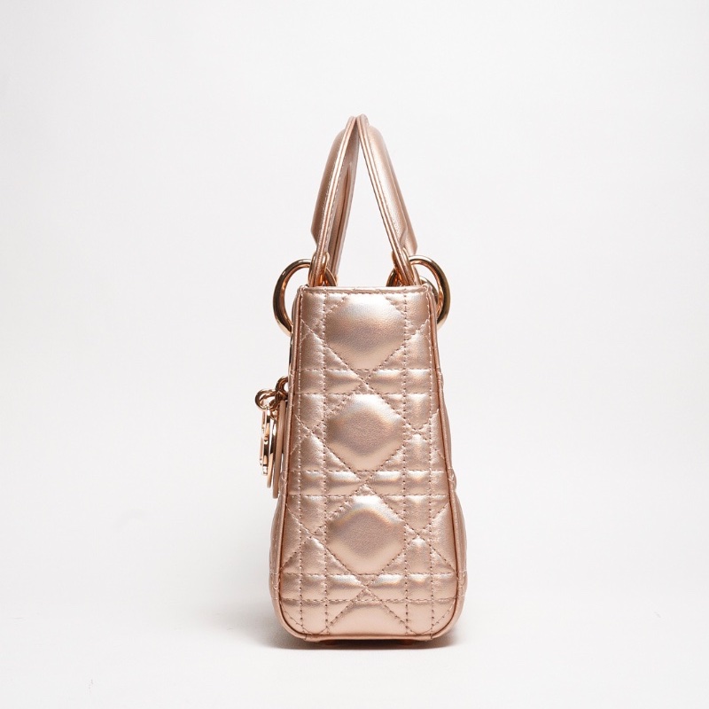 Dior三格香檳粉黛妃包-2