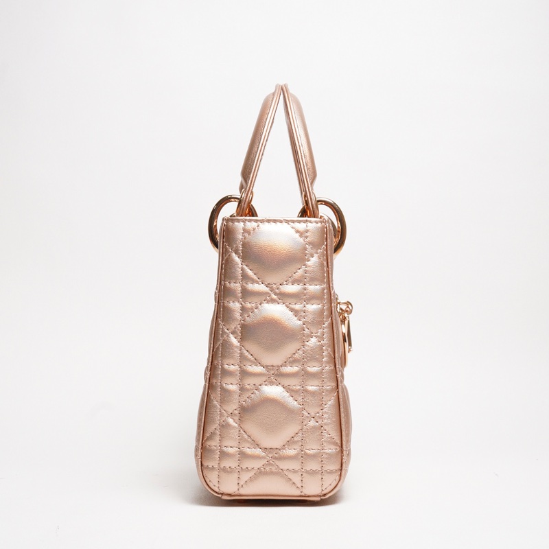 Dior三格香檳粉黛妃包-3