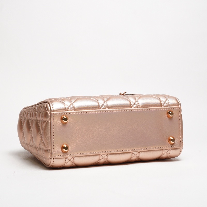 Dior三格香檳粉黛妃包-4
