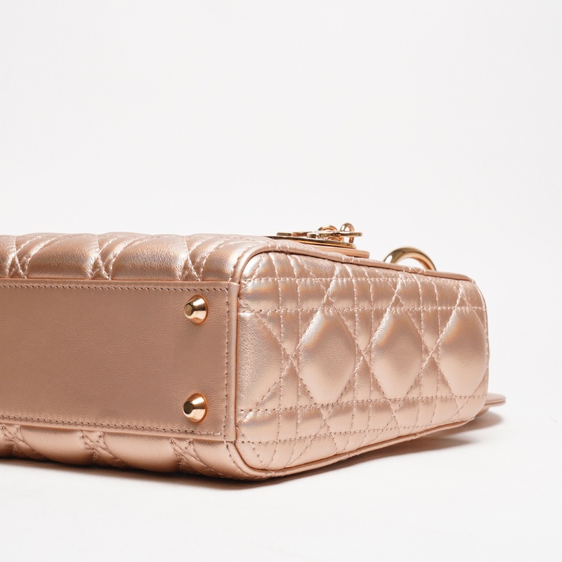 Dior三格香檳粉黛妃包-6