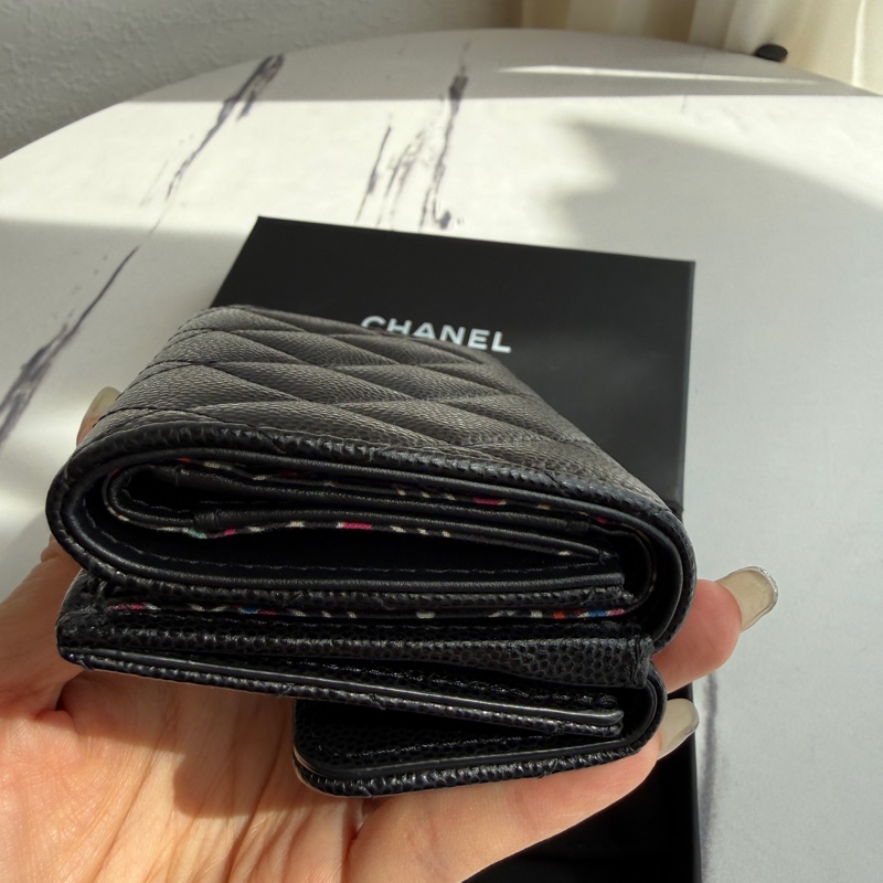 Chanel好看的短夾還能放零錢 小短夾小廢包剛好-3