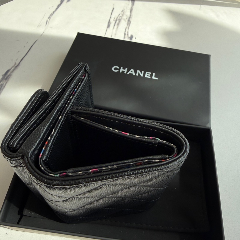 Chanel好看的短夾還能放零錢 小短夾小廢包剛好-5