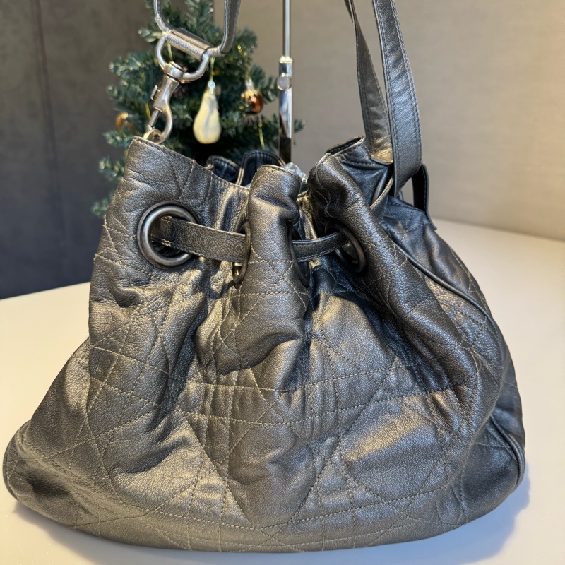 Dior Toujours 銀灰色大D餃子包-3