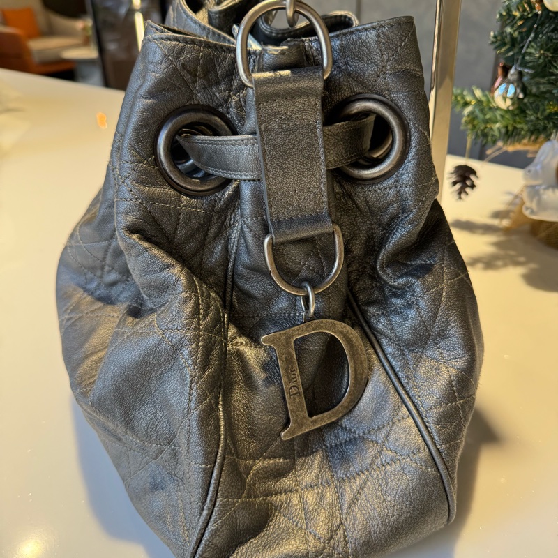 Dior Toujours 銀灰色大D餃子包-4