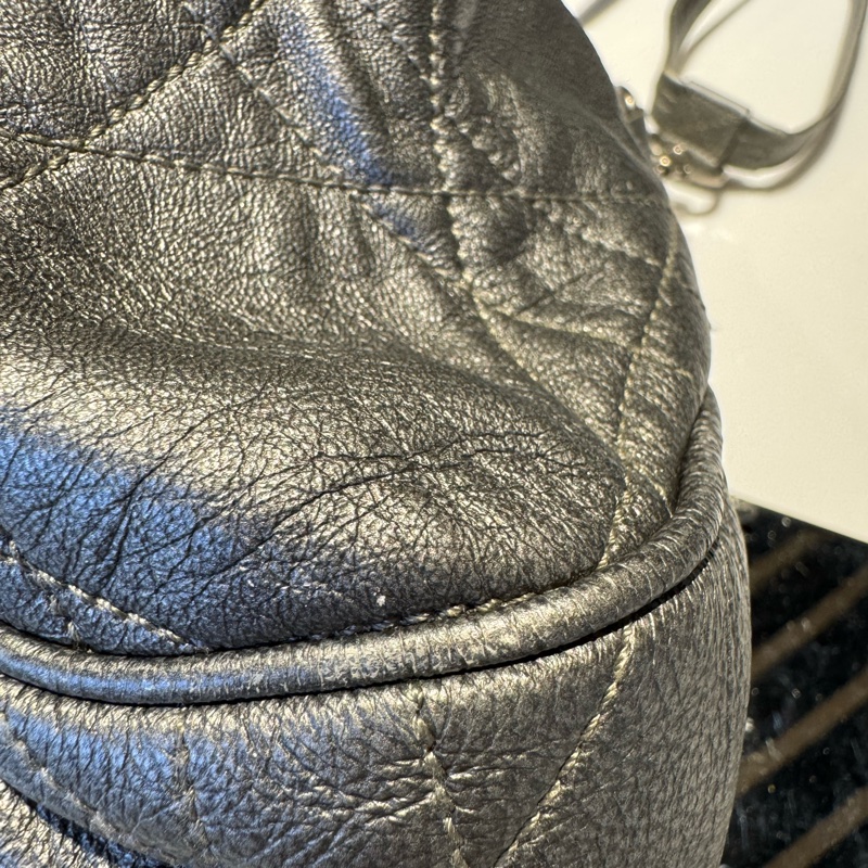 Dior Toujours 銀灰色大D餃子包-13