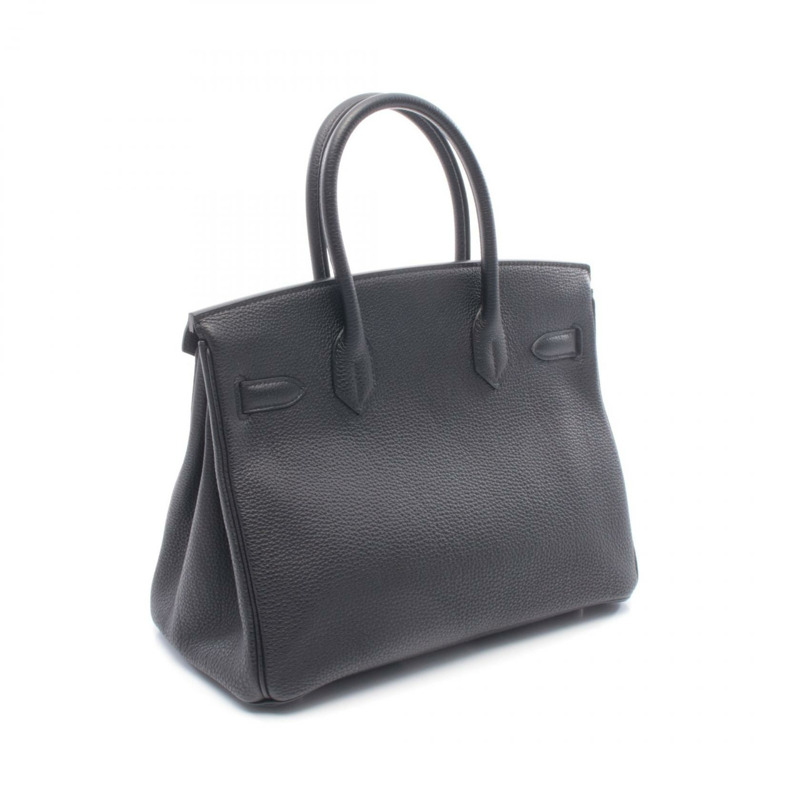 愛馬仕 Birkin 30 手提包，Togo 皮革，黑色，二手，女士，帶五金配件。-1