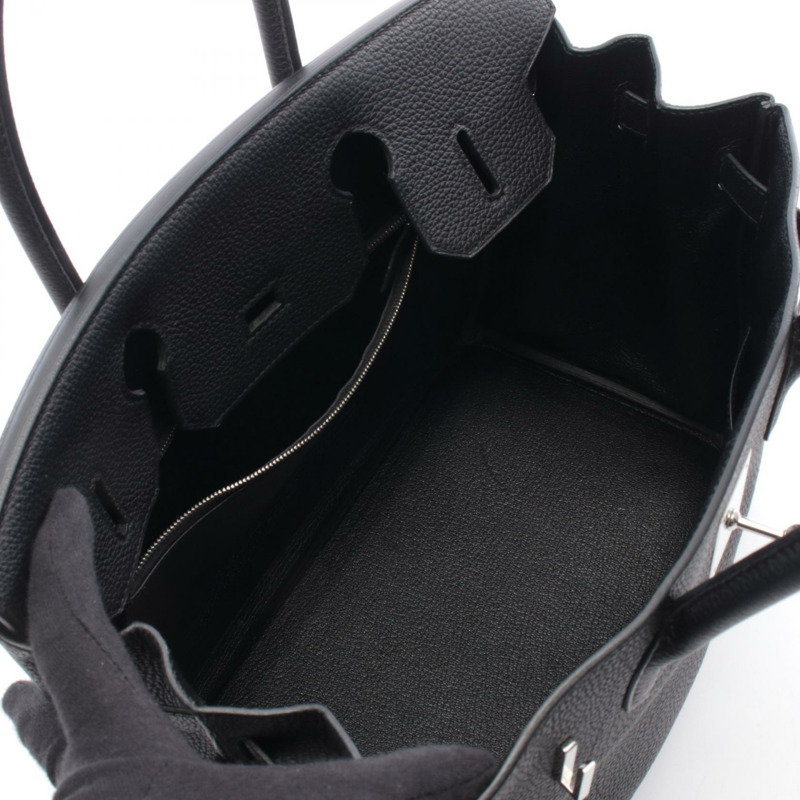 愛馬仕 Birkin 30 手提包，Togo 皮革，黑色，二手，女士，帶五金配件。-2