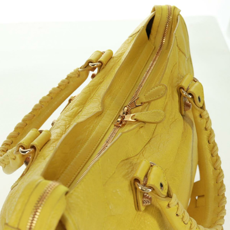 【日本直送】BALENCIAGA Giant City 手提包 皮革 2way 黃金色 281770 正品 168314SAV-5