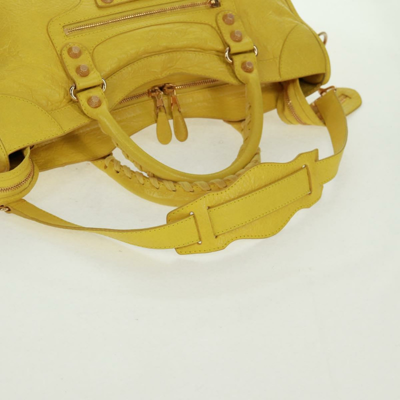 【日本直送】BALENCIAGA Giant City 手提包 皮革 2way 黃金色 281770 正品 168314SAV-7
