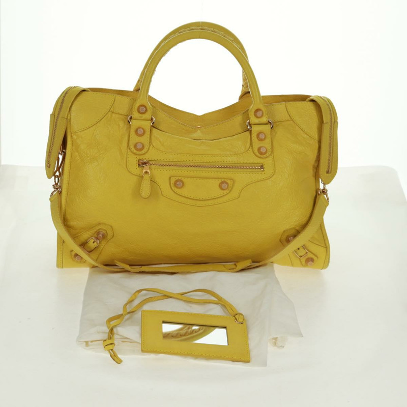 【日本直送】BALENCIAGA Giant City 手提包 皮革 2way 黃金色 281770 正品 168314SAV-11