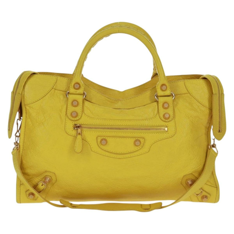 【日本直送】BALENCIAGA Giant City 手提包 皮革 2way 黃金色 281770 正品 168314SAV-12