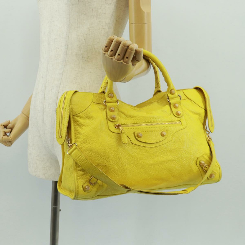 【日本直送】BALENCIAGA Giant City 手提包 皮革 2way 黃金色 281770 正品 168314SAV-26