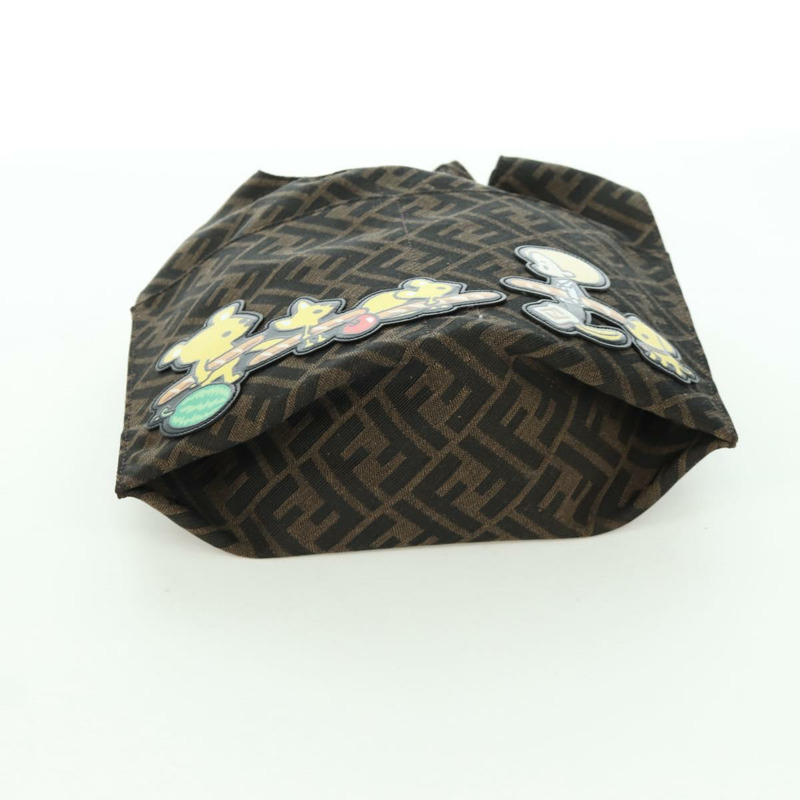 【日本直送】FENDI Zucca帆布Taroout手提包 棕色/黑色 正品 173118SM-4