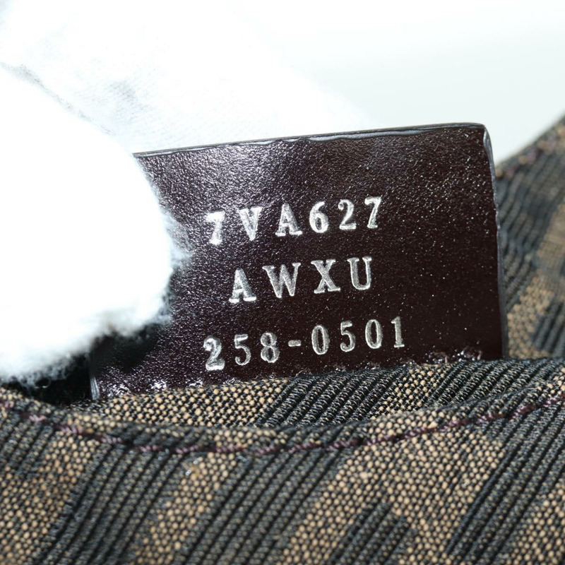 【日本直送】FENDI Zucca帆布Taroout手提包 棕色/黑色 正品 173118SM-10