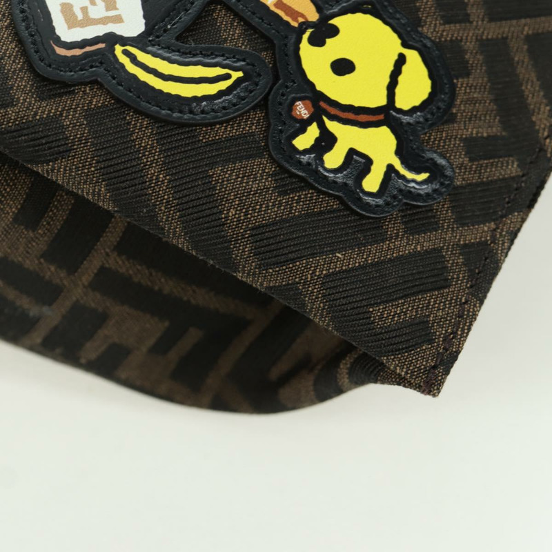 【日本直送】FENDI Zucca帆布Taroout手提包 棕色/黑色 正品 173118SM-15