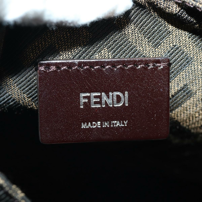 【日本直送】FENDI Zucca帆布Taroout手提包 棕色/黑色 正品 173118SM-21
