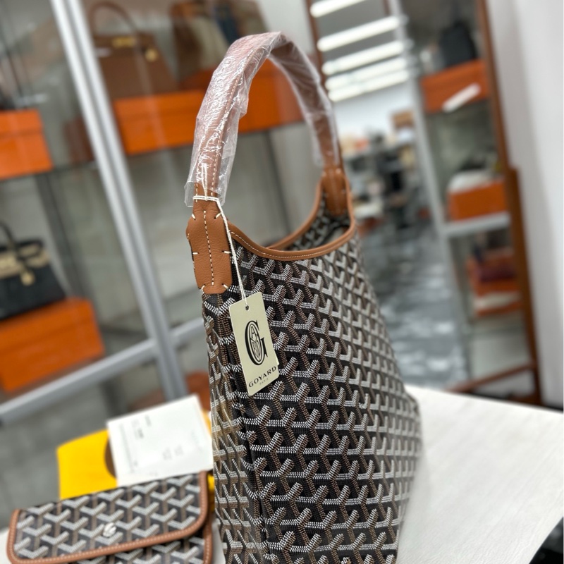 【全新】 Goyard 黑棕色Hobo PM單肩包-1