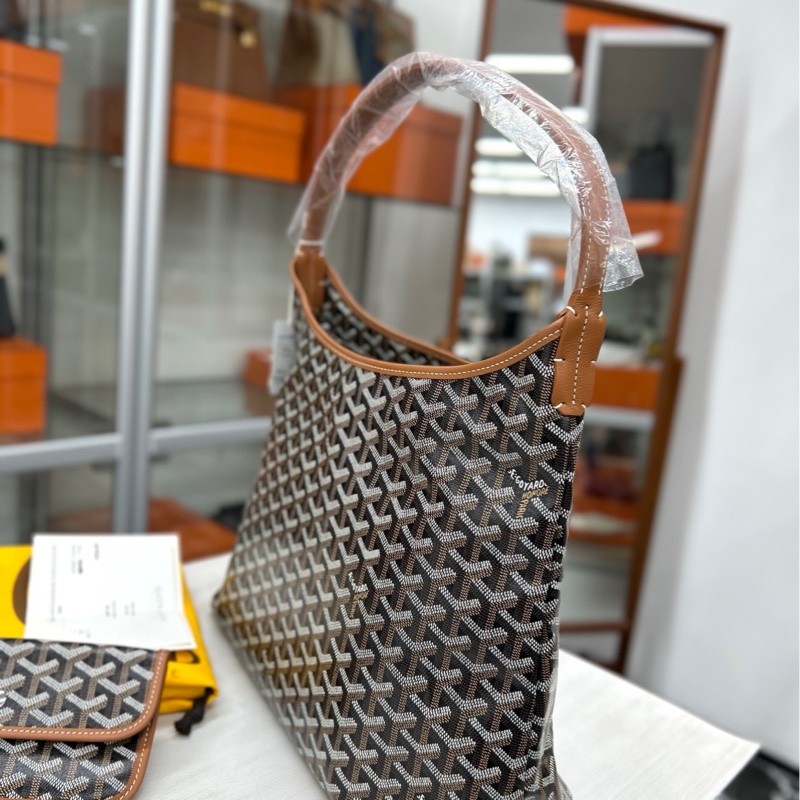 【全新】 Goyard 黑棕色Hobo PM單肩包-2