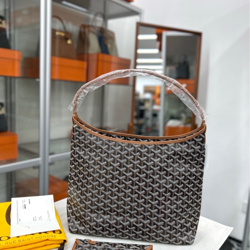 【全新】 Goyard 黑棕色Hobo PM單肩包-4