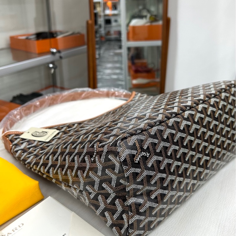 【全新】 Goyard 黑棕色Hobo PM單肩包-7