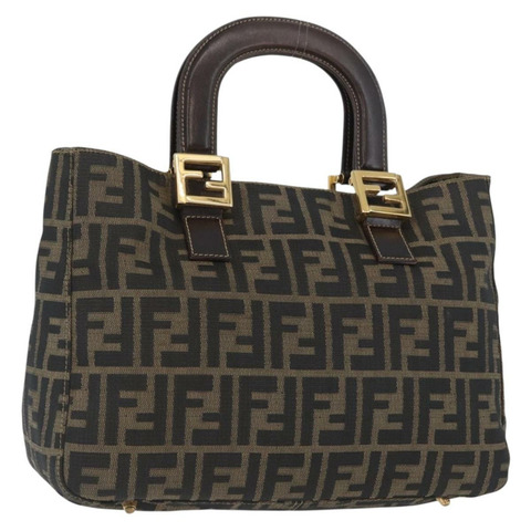 FENDI Zucca帆布手提包 棕色 黑色 正品 ka2934V