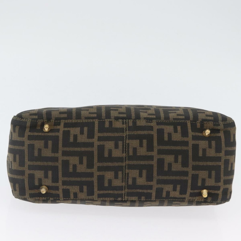 【日本直送】FENDI Zucca帆布手提包 棕色 黑色 正品 ka2934V-4