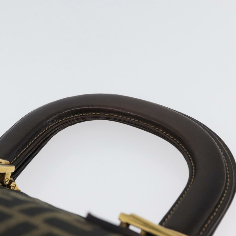 【日本直送】FENDI Zucca帆布手提包 棕色 黑色 正品 ka2934V-7