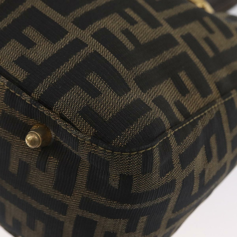 【日本直送】FENDI Zucca帆布手提包 棕色 黑色 正品 ka2934V-16